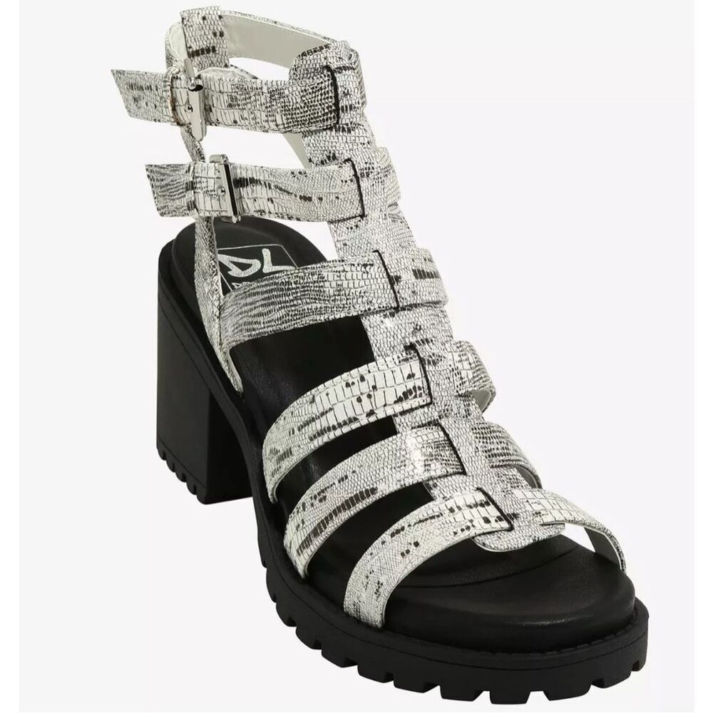 Dirty Laundry Silver Fun Stuff Heel Gladiator San… - image 1